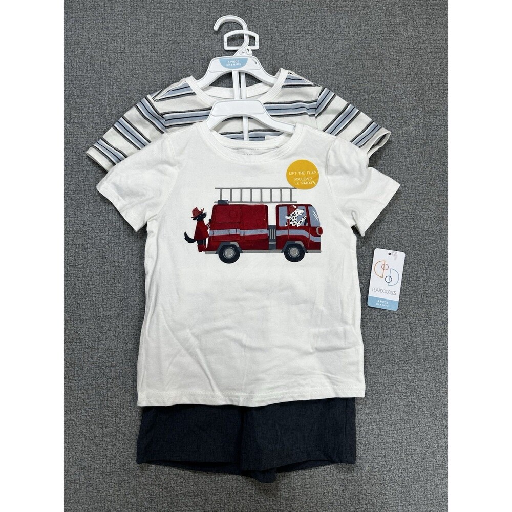 Flapdoodles Toddler Boy 4 PC Mix&Match Set Size 4T